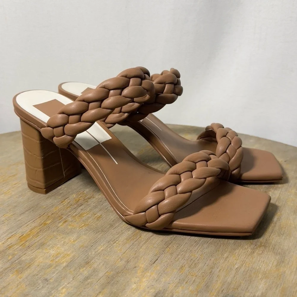 Dolce Vita Paily Tan Braided Heeels